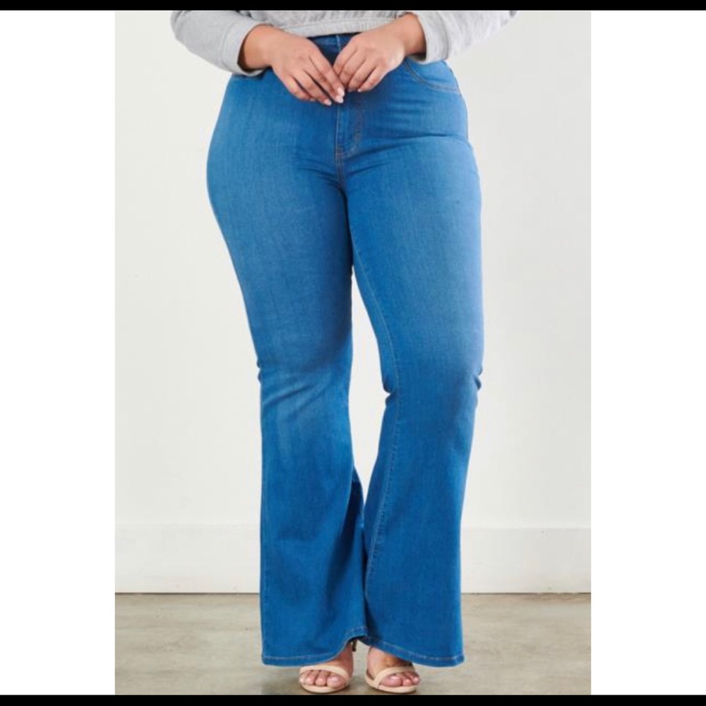 Vibrant MIU Stretch Flare Jeans Size 1X